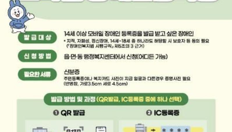 예천군, 모바일 장애인 등록증 발급 시작