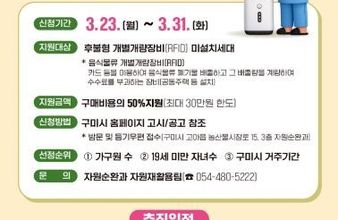 가정용 음식물 감량기 구입비 50 지원…세대당 최대 30만원