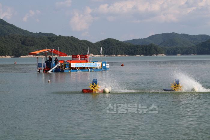 [크기변환]0812 권기창 안동시장, 김형동 국회의원과 안동댐 녹조발생현장 방문 (3).JPG