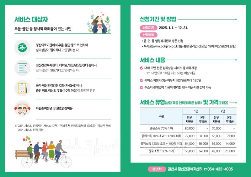 김천시, 시민 마음건강을 위한 심리상담 서비스 지속 추진-건강증진과(사진2_리플렛).jpg