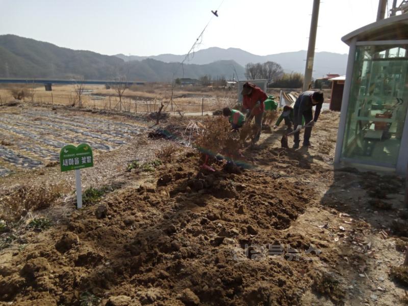 성주군사진(가천면 새마을지도자협의회  새봄맞이 환경미화와 꽃밭 가꾸기 활동에 나서).jpg