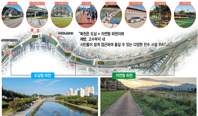 [상주시 건설과]북천지구 하천재해 예방사업 위치도 및 전경사진.png