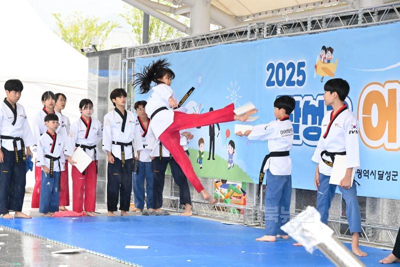 2025년 05월 04일_5월 3일 개최된 어린이날 큰잔치 사진 3(아이비태권도시범단의 격파 시범).jpg