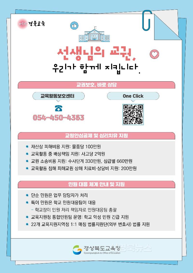 1.경북교육청, ‘교권보호 바로상담’ 안내자료 배부(선생님의 교권, 우리가 함께 지킵니다)_01.jpg