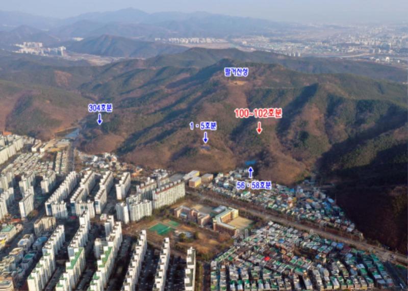 관광과 사적 대구 구암동 고분군 제100~102호분 위치도.jpg
