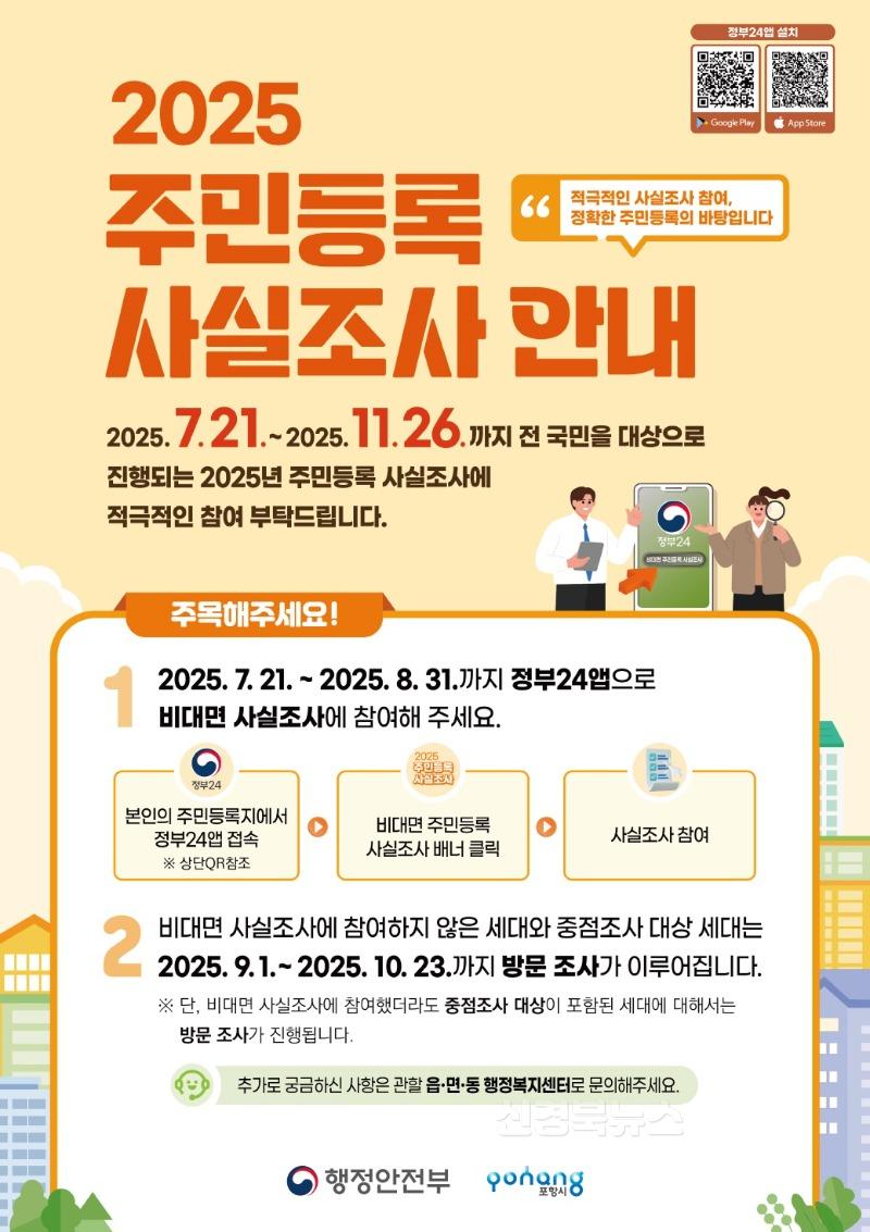 250722 포항시, ‘2025년 주민등록 사실 조사’ 실시…10월 23일까지.jpg