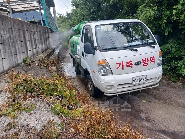 경산시 - 폭염에도 안전하게! 축사 주변 살수차 긴급 투입.JPEG
