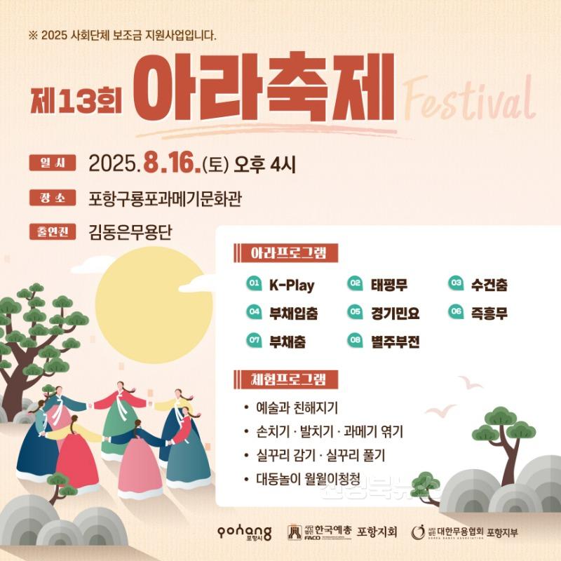 250812 포항구룡포과메기문화관, ‘제13회 아라축제’ 전통무용공연 16일 개최 1.jpg