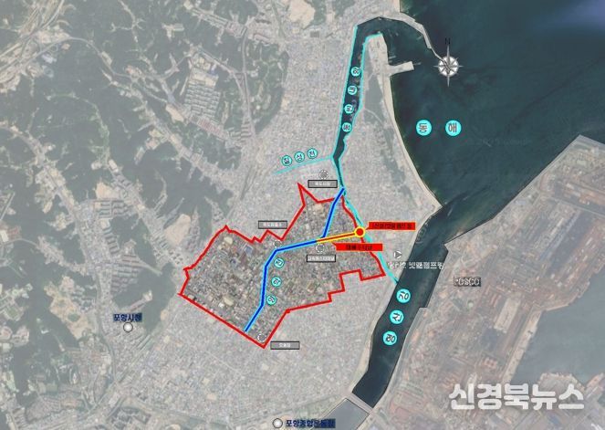 포항운하삽도 모형 이미지