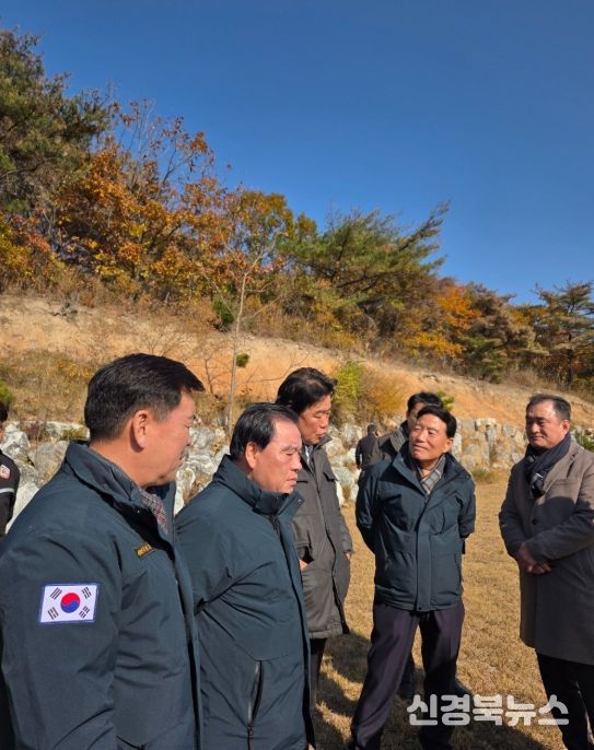 구무천 오염토 정화시설과 추모공원 건립 예정지 방문