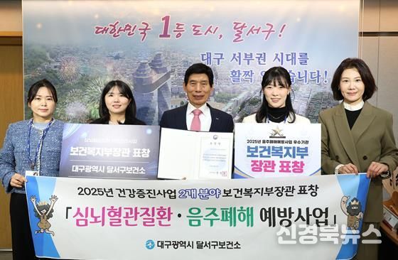 대구 달서구, 음주폐해예방·심뇌혈관질환예방 2개 부문 ‘보건복지부 장관상’ 수상