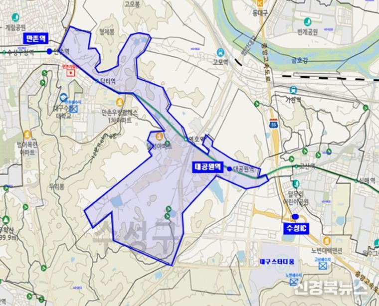 흐린 물 출수 예상지역 위치도