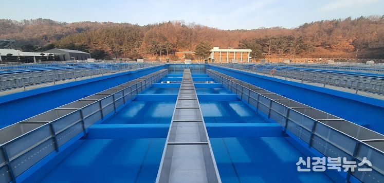 매곡정수장 침전지 개량 후