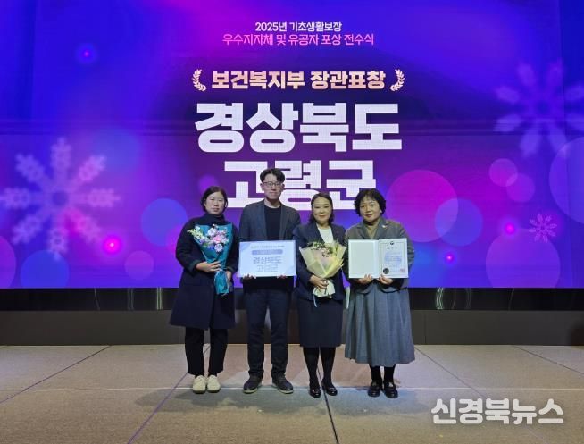 고령군, 2025년 기초생활보장 우수지자체 ‘보건복지부장관상’ 수상