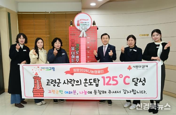 고령군, ‘희망2026나눔캠페인’ 사랑의 온도탑 125℃ 달성!