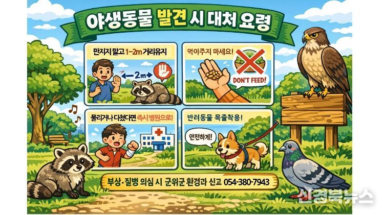 봄철야생동물 민가출몰 증가로 협조당부